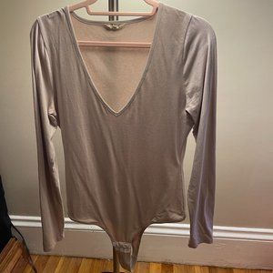 Madewell Cotton V-neck Bodysuit